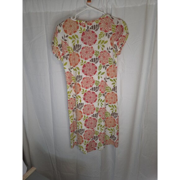 Boden Floral Cotton Dress – Coral Orange Flower Print Summer Boho Knee Length - Picture 10 of 10